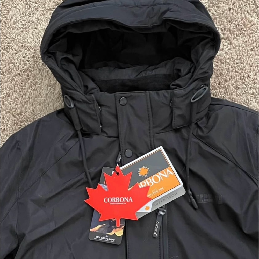 NEW MEN’S LARGE CORBONA ARCTIC ULTRA WARM LONG PADDED LINED COAT - Picture 5 of 12